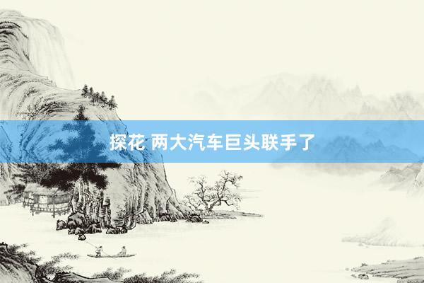探花 两大汽车巨头联手了