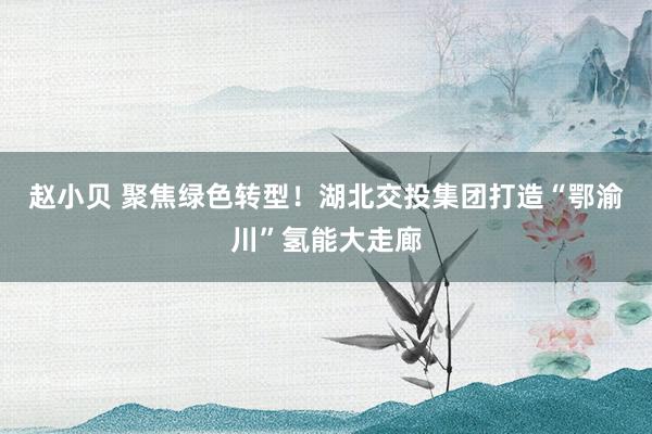 赵小贝 聚焦绿色转型！湖北交投集团打造“鄂渝川”氢能大走廊