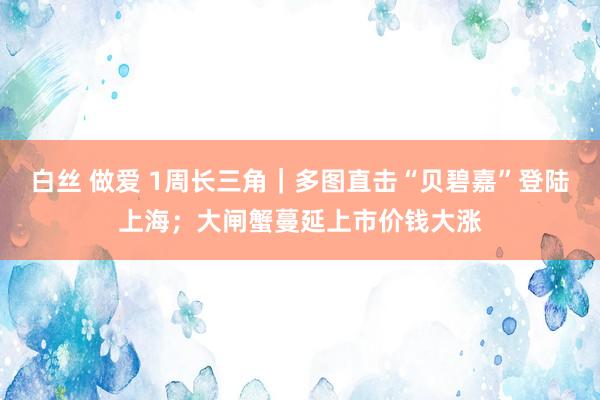 白丝 做爱 1周长三角｜多图直击“贝碧嘉”登陆上海；大闸蟹蔓延上市价钱大涨