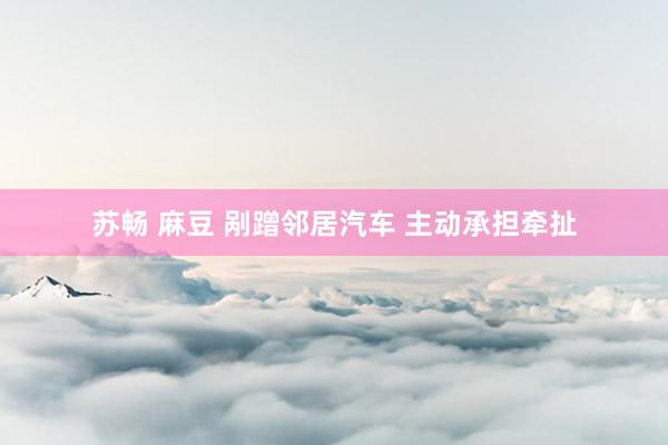 苏畅 麻豆 剐蹭邻居汽车 主动承担牵扯