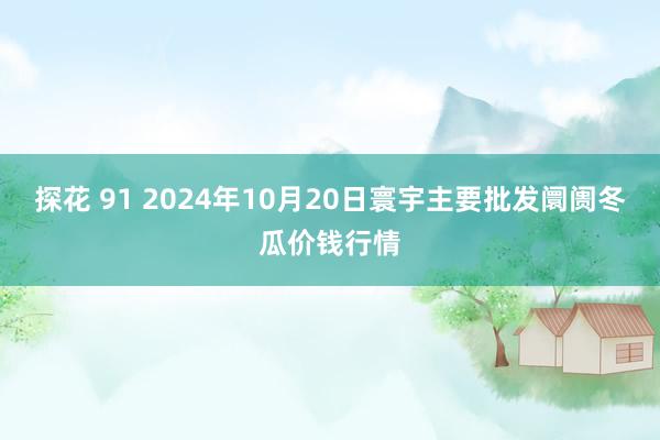 探花 91 2024年10月20日寰宇主要批发阛阓冬瓜价钱行情