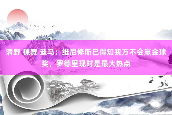 清野 裸舞 迪马：维尼修斯已得知我方不会赢金球奖，罗德里现时是最大热点