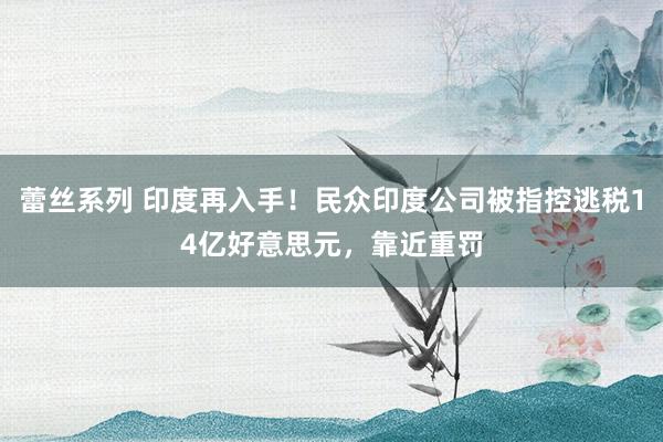 蕾丝系列 印度再入手！民众印度公司被指控逃税14亿好意思元，靠近重罚