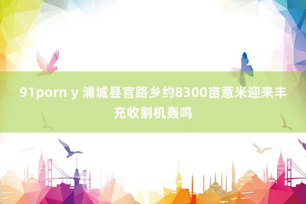 91porn y 浦城县官路乡约8300亩薏米迎来丰充收割机轰鸣