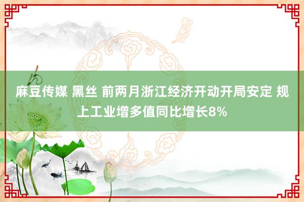 麻豆传媒 黑丝 前两月浙江经济开动开局安定 规上工业增多值同比增长8%