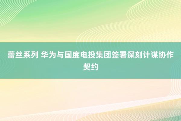 蕾丝系列 华为与国度电投集团签署深刻计谋协作契约