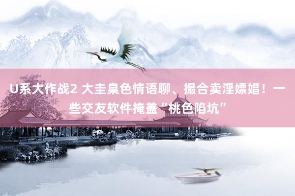 U系大作战2 大圭臬色情语聊、撮合卖淫嫖娼！一些交友软件掩盖“桃色陷坑”